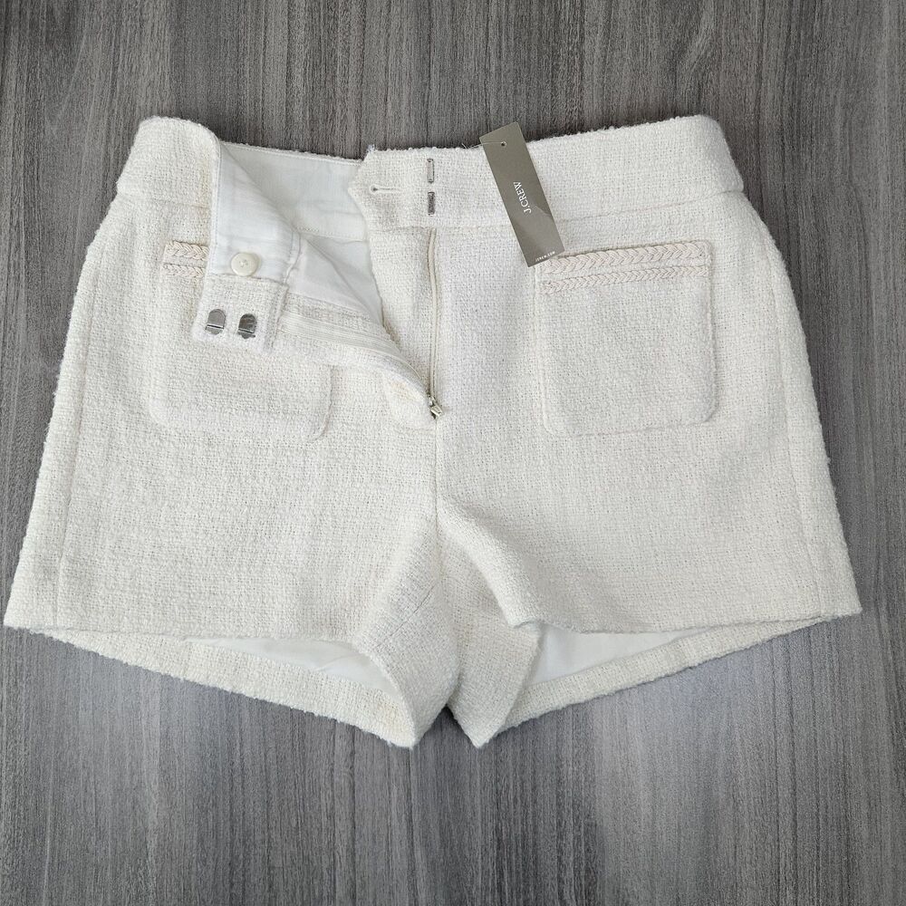 J.Crew Limited Edition Patch-Pocket Suit Shorts Tweed Wool Beige Size 4